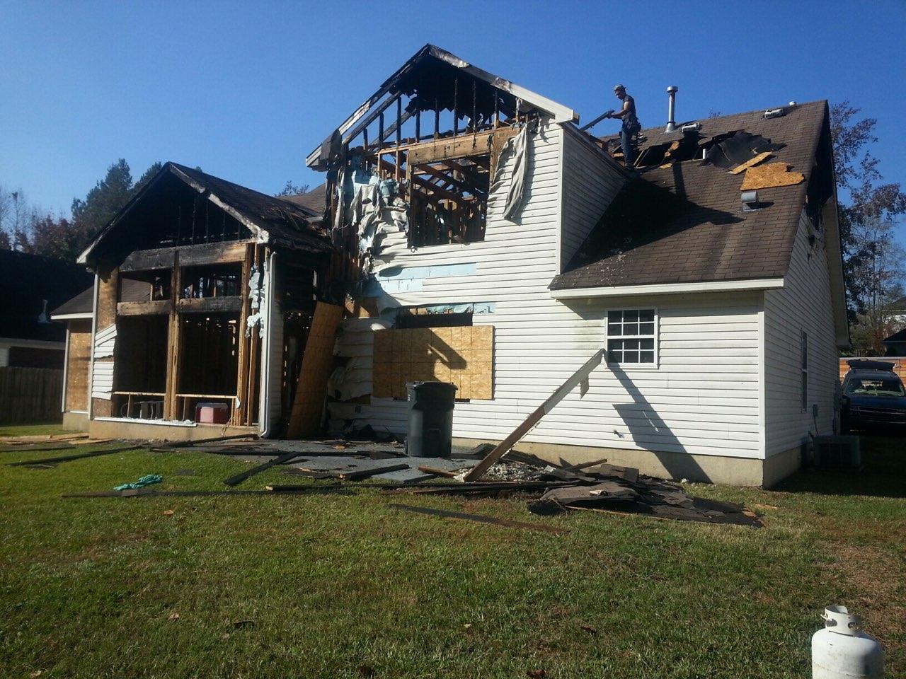 Back of house fire damage blount's complete home services fire water restoration termite pest control augusta ga