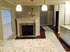 kitchen with fireplace and breakfast bar blount's complete home services fire water restoration termite pest control augusta ga